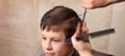 A hair cut in progress